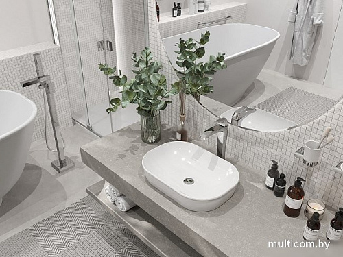 Умывальник Maxonor Pure Life Reina PL-SK407C3-18 (5237) накладной (белый глянец)