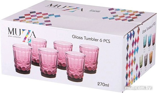 Набор стаканов для воды и напитков Lefard Muza Color Гранат 781-219