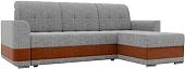 Угловой диван Mebelico Честер 61127 (правый, рогожка, серый/коричневый)