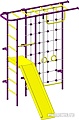 Детский спортивный комплекс Пионер 11СМ (пурпурный/желтый)