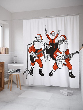 Шторка-занавеска для ванны JoyArty Выступление Санты sc_38584