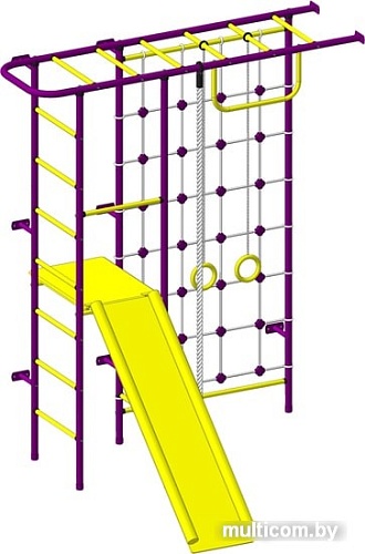 Детский спортивный комплекс Пионер 11СМ (пурпурный/желтый)