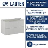Lauter Тумба под умывальник Nelli 90 (бело-серый п/мат/бело-серый)