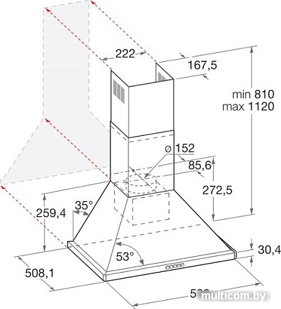 Кухонная вытяжка Hotpoint-Ariston 7HHPN 6F AM AN