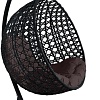 Подвесное кресло M-Group Круг Люкс 11060405 (черный ротанг/коричневая подушка)