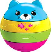 Развивающая игрушка Азбукварик Музыкальный мячик-пирамидка. Котенок AZ-2324