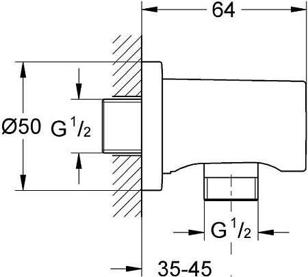 Шланговое подключение Grohe Rainshower 27057LS0