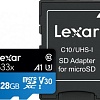 Карта памяти Lexar 633x microSDXC LSDMI128BB633A 128GB (с адаптером)