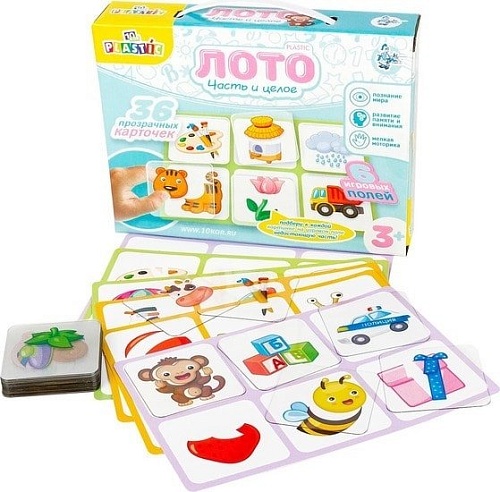 Развивающая игра Десятое королевство 10KOR Plastic Лото Часть и целое 04016