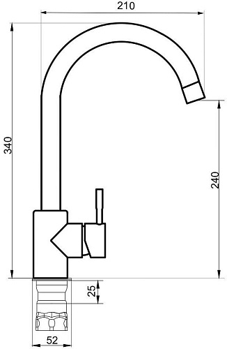 Смеситель РМС SUS124G-017F