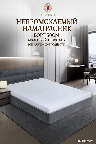 Защитный наматрасник Luxsonia Caress Непромокаемый 60x120/15 (белый)