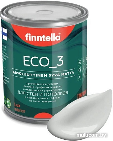 Краска Finntella Eco 3 Wash and Clean Delfiini F-08-1-1-FL049 0.9 л (св.-серый)