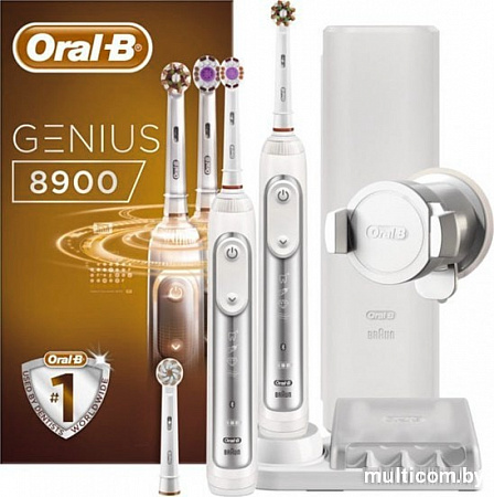 Электрическая зубная щетка Braun Oral-B Genius 8900 D701.535.5XC (белый)
