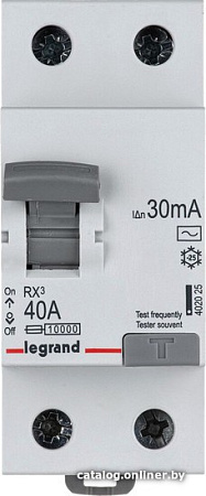 Устройство защитного отключения Legrand RХ3 2P 40A 30mA 10kA 2M тип АС 402025