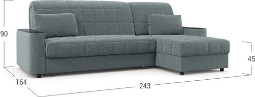 Угловой диван Moon Trade Даллас 018 угловой 003541 (серый)