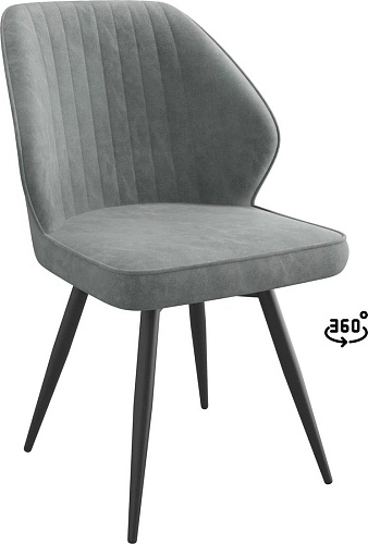 Стул Мамадома Michael-R1 360 (k10 Антрацит замша Lux/черный)