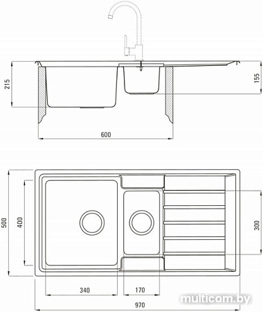 Кухонная мойка Deante Avior ZPA 0513