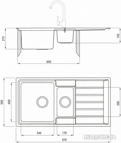 Кухонная мойка Deante Avior ZPA 0513