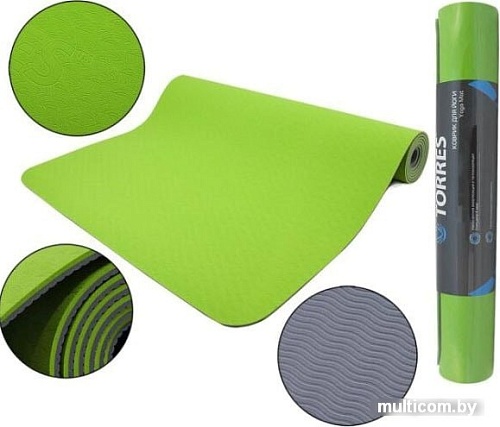 Коврик Torres Comfort 4 YL10074 (зеленый/серый)