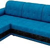 Угловой диван Mebelico Честер 61106 (левый, велюр, голубой/черный)