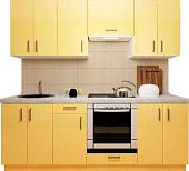 Кухня Хоум Лайн Кристалл Плюс 2300 (ванильный глянец/ванильный глянец)