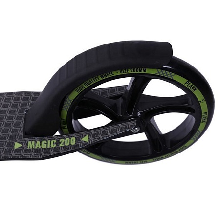 Самокат Plank Magic 200 (черно-зеленый)