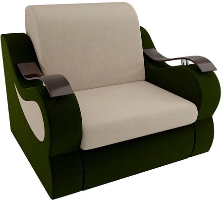 Кресло Лига диванов Меркурий 100672 80 см (бежевый/зеленый)