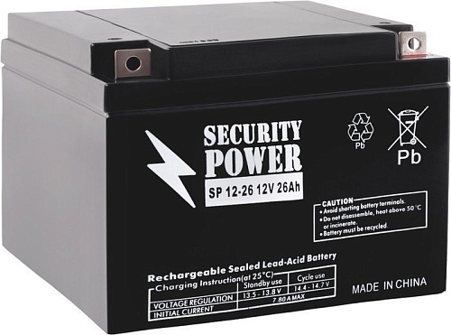 Аккумулятор для ИБП Security Power SP 12-26 (12В/26 А&middot;ч)