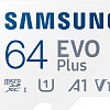 Карта памяти Samsung EVO Plus 2024 microSDXC 64GB (с адаптером)