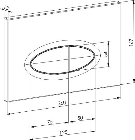 Панель смыва D&K Rhein Marx DB1399002 (матовый хром)