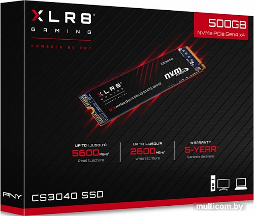 SSD PNY XLR8 CS3040 500GB M280CS3040-500-RB