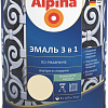 Эмаль Alpina Эмаль 3 в 1 по ржавчине (слонов. кость, шелковисто-мат., 0.75 л)