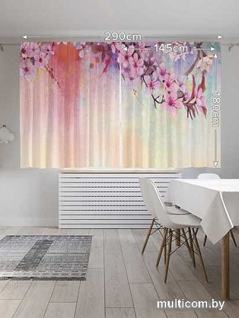 Комплект штор JoyArty Дыхание весны 1.45x1.8 м pox_21154_145x180 (2 шт)