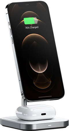 Беспроводное зарядное Satechi 2-in-1 Magnetic Wireless Charging Stand
