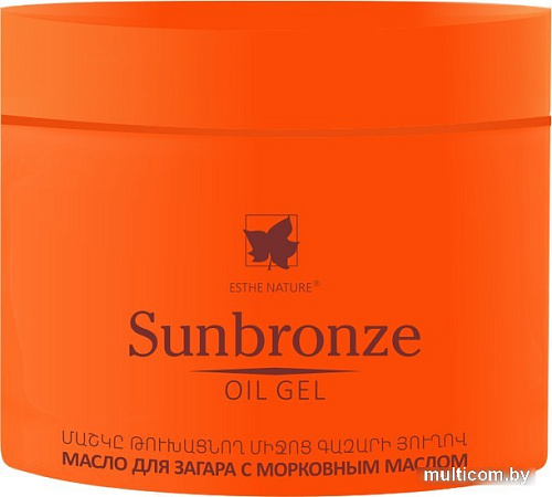 Масло для загара Esthe Nature Масло для загара Sun Bronze Oil Gel с морковным маслом 200 мл