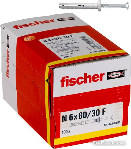 Дюбель-гвоздь Fischer N 6 x 60/30 F 513841 (100 шт)