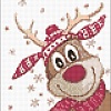 Алмазная мозаика Wizardi Рождественский олень WD109