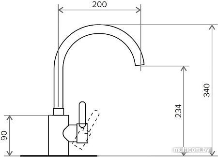 Смеситель Tolero Элара (серый 14)