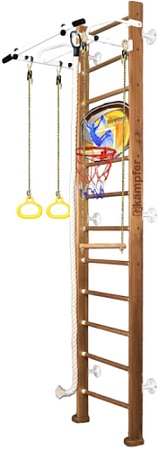 Детский спортивный комплекс Kampfer Helena Wall Basketball Shield №2 (3 м, ореховый/белый)
