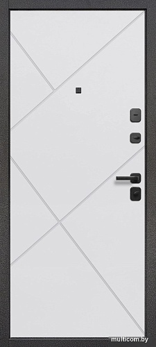 Металлическая дверь Guard 7см Серебро/белый матовый (86x205, правая)