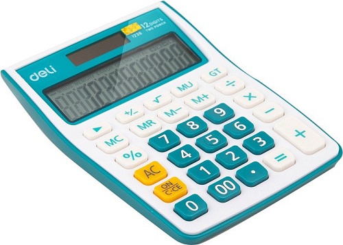 Бухгалтерский калькулятор Deli E1238/BLUE