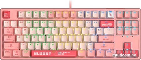 Клавиатура A4Tech Bloody S87 Energy Pink (Bloody BLMS Red Plus)