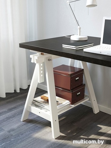 Письменный стол Ikea Линнмон/Финвард (черный/белый) [790.473.06]