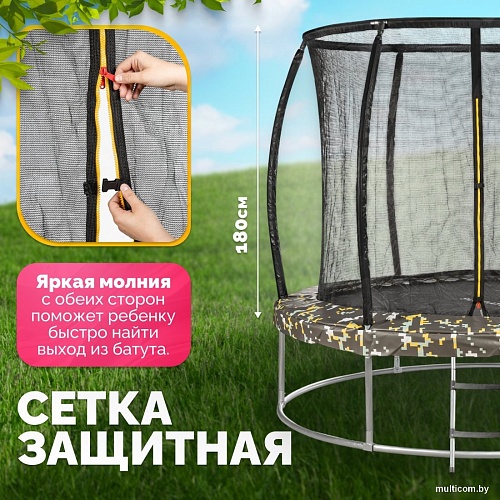 Батут Sundays Favorite Premium 10FT (квадраты, с сеткой, с лестницей)