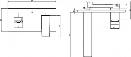 Смеситель Villeroy & Boch Architectura Square TVW125003000