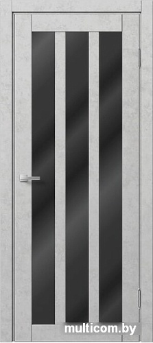 Межкомнатная дверь MDF-Techno Dominika Loft 403 50x200 (бетон белый/лакобель черный)