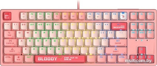 Клавиатура A4Tech Bloody S87 Energy Pink (Bloody BLMS Red Plus)