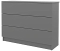 Комод Горизонт Нео 1050 3 ящика (серый графит)