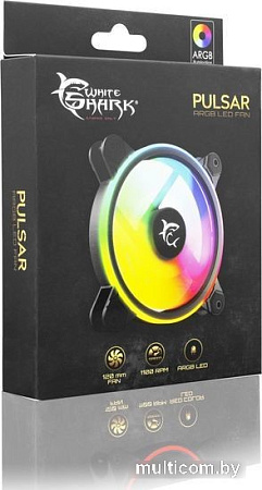 Вентилятор для корпуса White Shark 1262-04-V Pulsar ARGB