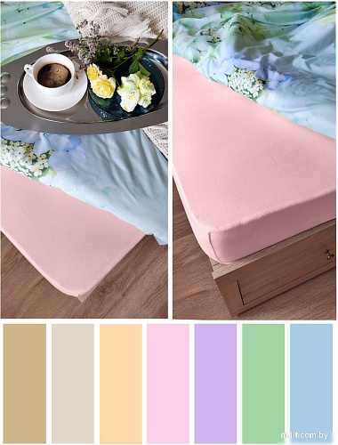 Luxsonia Трикотаж на резинке 120x200 Мр0010-5 (розовый)